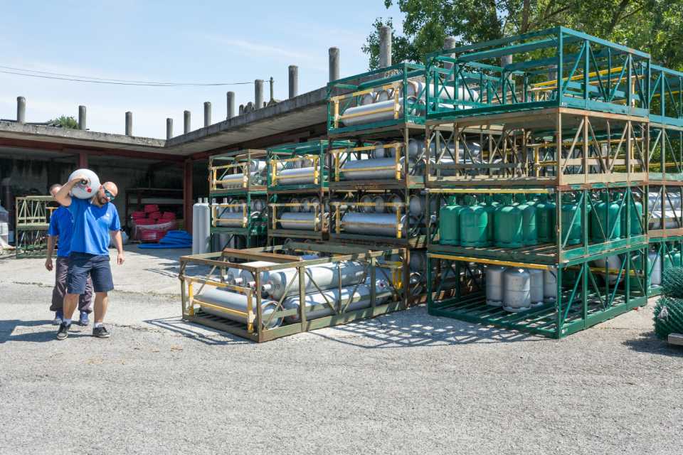 Entrepôt bouteille de gaz
